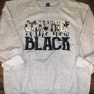 Cowhide is the new black crew neck